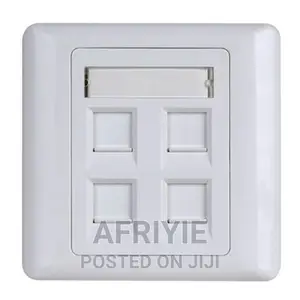4 Port RJ45 Keystone Wall Jack Faceplate