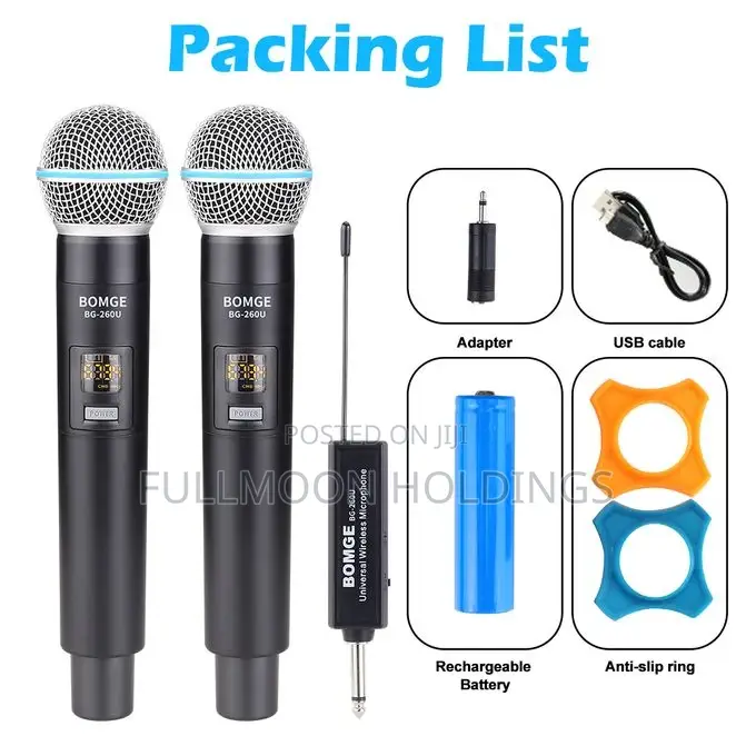 Bomge 260U 2 Uhf Dual Wireless Microphone
