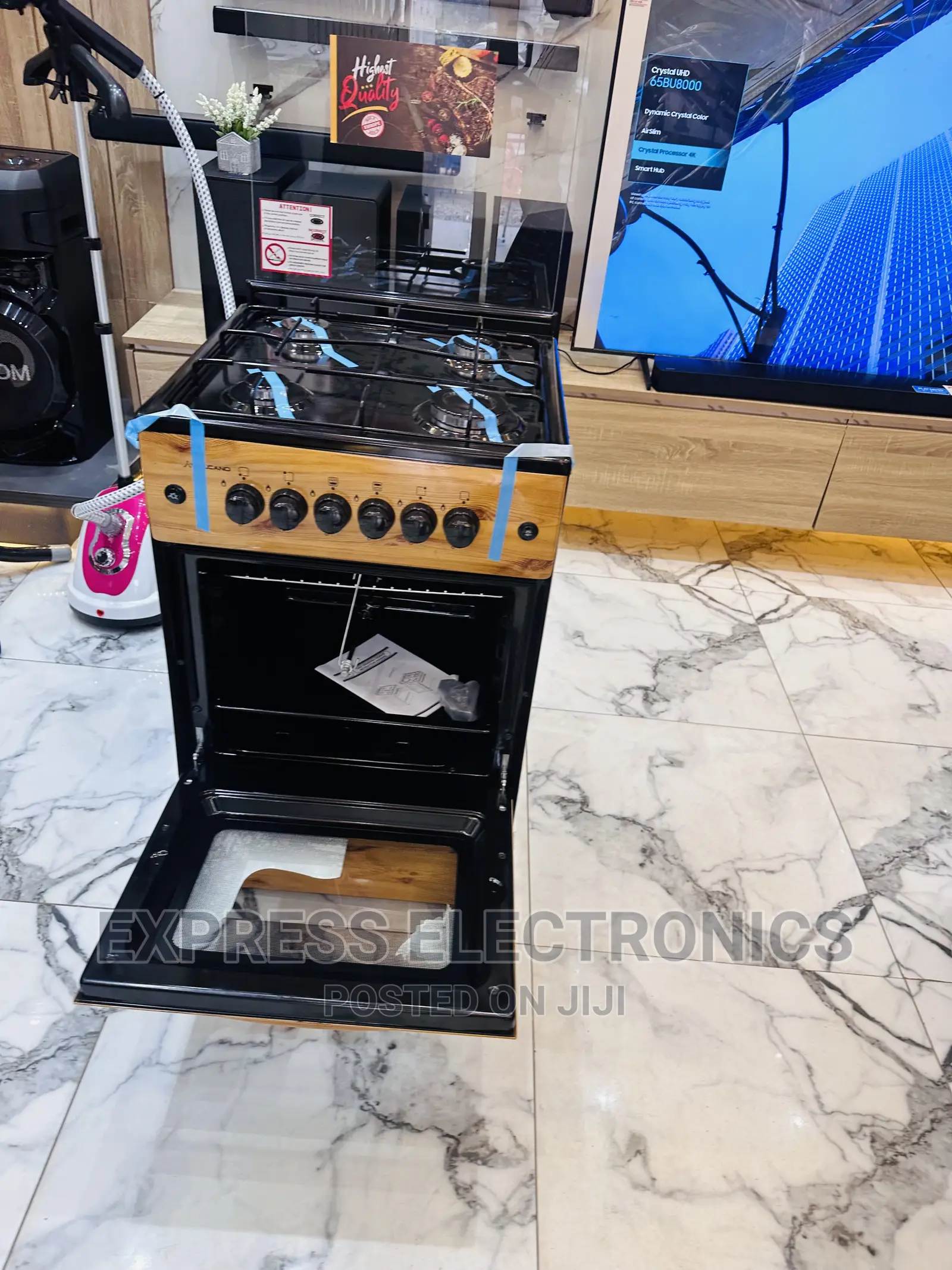 Precious Bake Gas Oven 4burner Light Wooden Stove