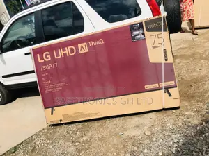 Glossy Lg UP77 75 Inches LED Smart Crystal UHD Black 
