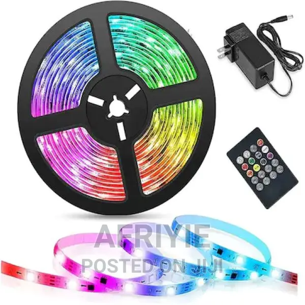 Flexible RGB LED Strip Light With Remote Control - Multicolo
