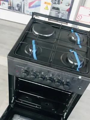 Black 3 Gas Cooker 1 Electricoven With Grill 50x50 Volcano