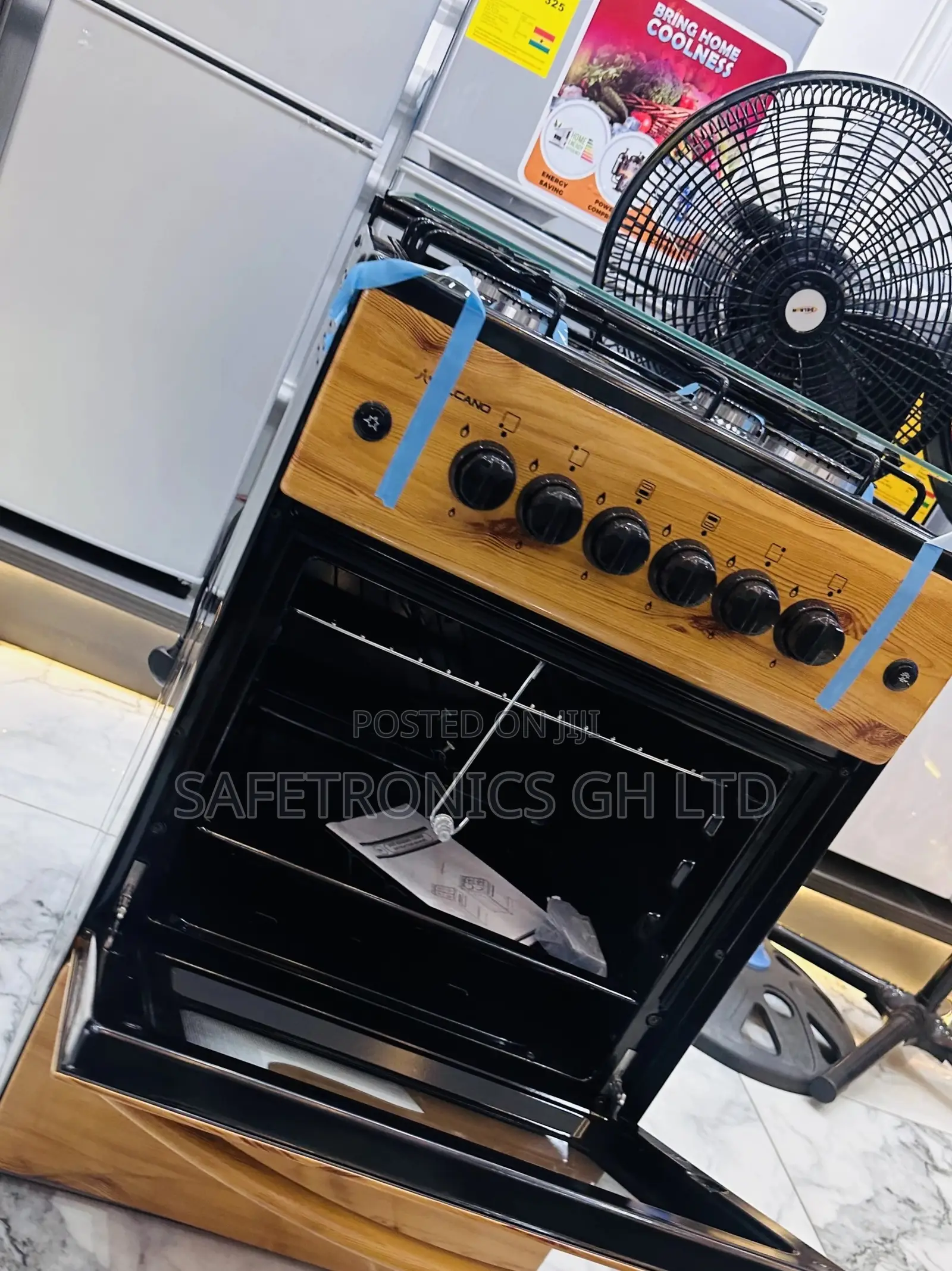 Volcano Light Wooden 50x50 Oven With Grill 4 Gas Cooker 