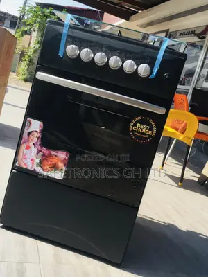 Neat Volcano 4 Gas Burner Black Oven With Grill 50x50