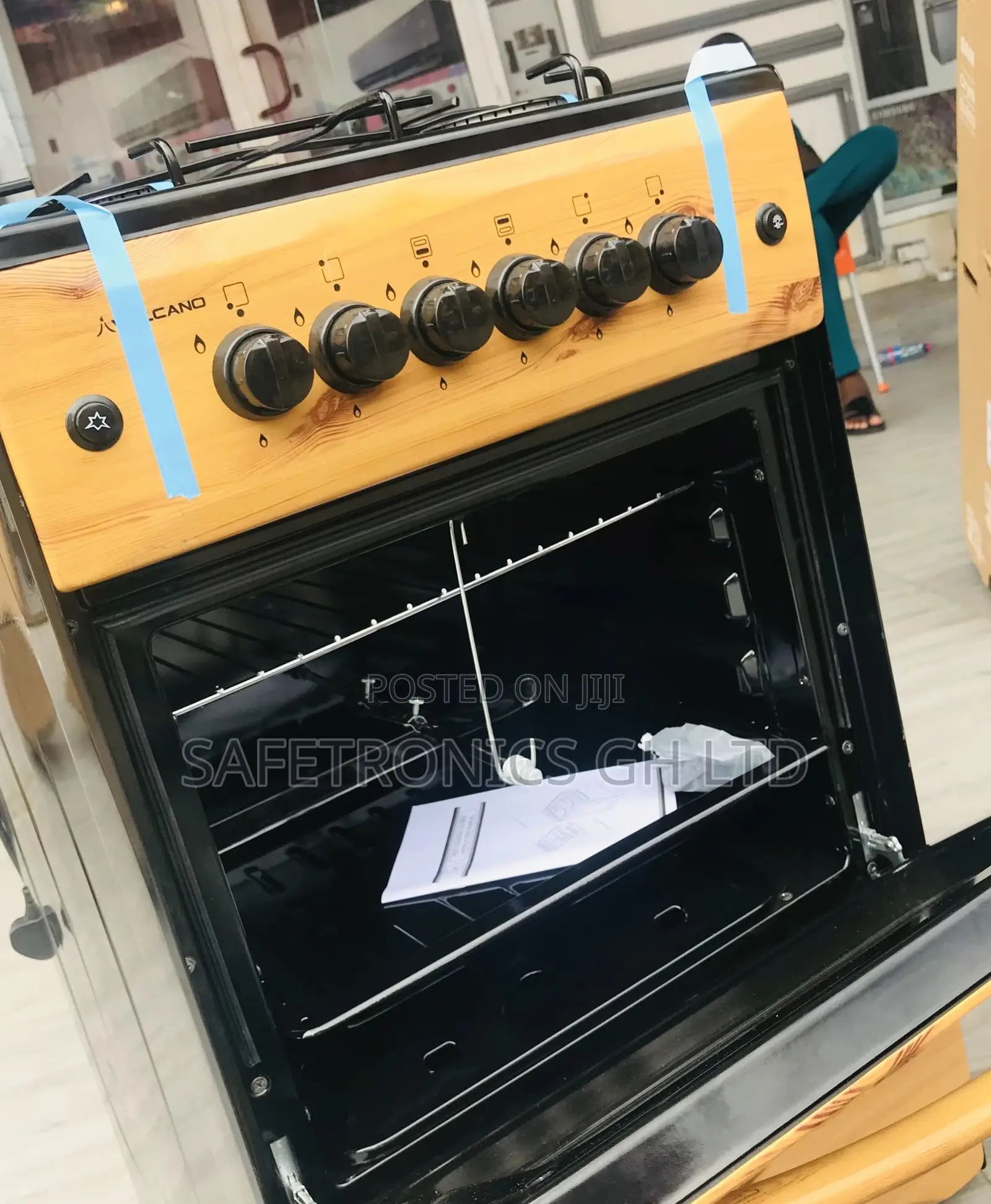 Oven With Grill Volcano Light Wooden 50x50 4 Gas Oven 