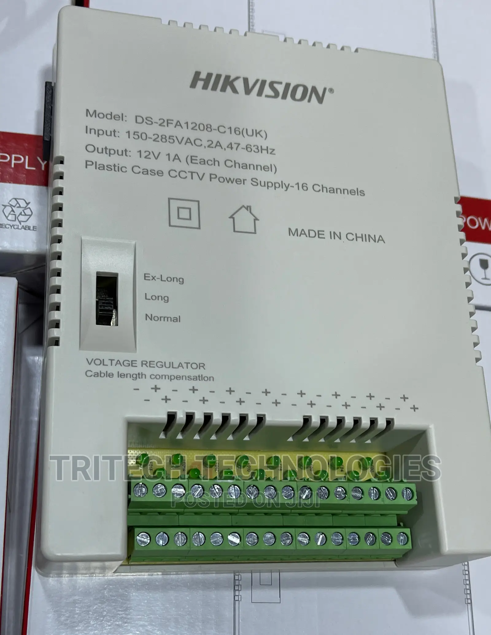 Hikvision Power Supply 20amps With Inbuilt Cooling Fan