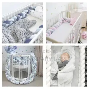 Baby Bumper, Bed Braid Knot Pillow Cushion Bumper