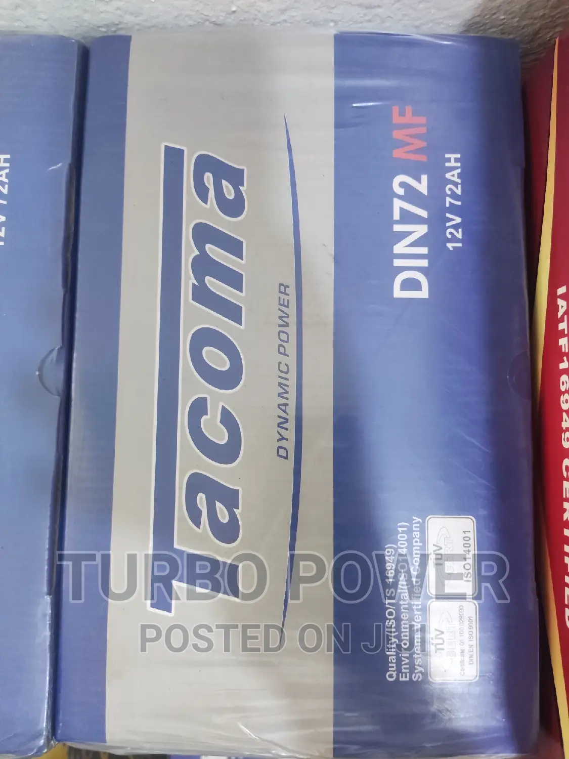 Tacoma Batteries Din72 15 Plates