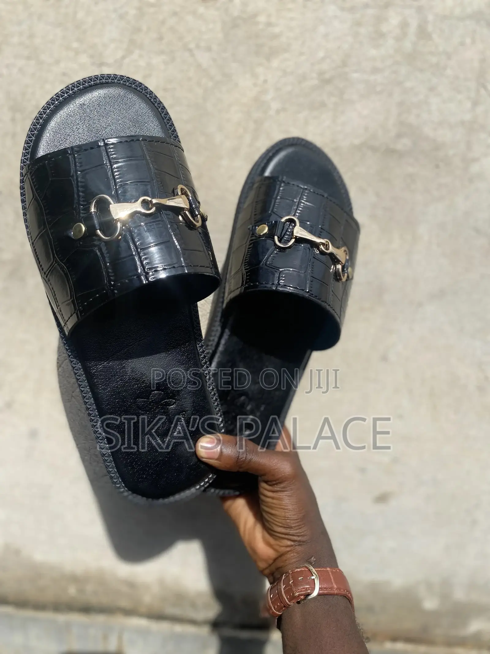 Crocodile Skin Slippers