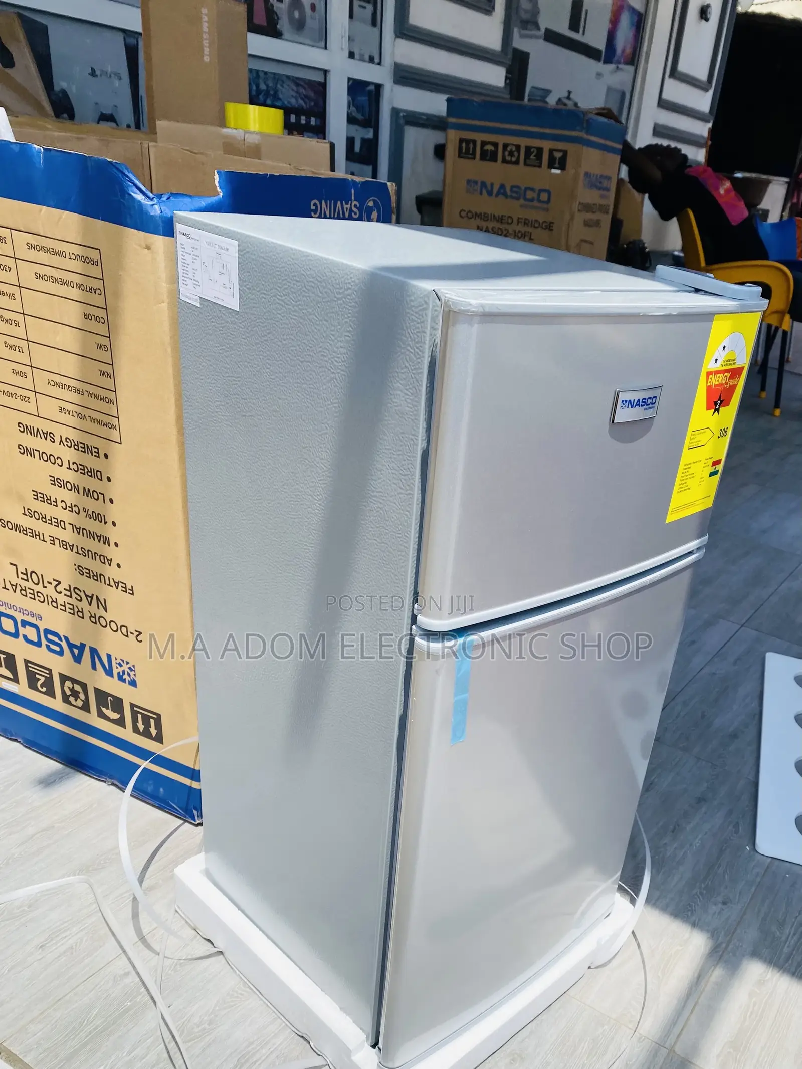 Stainless Steel Nasco Nasf2-10 Bottom Freezer Mount Fridge 