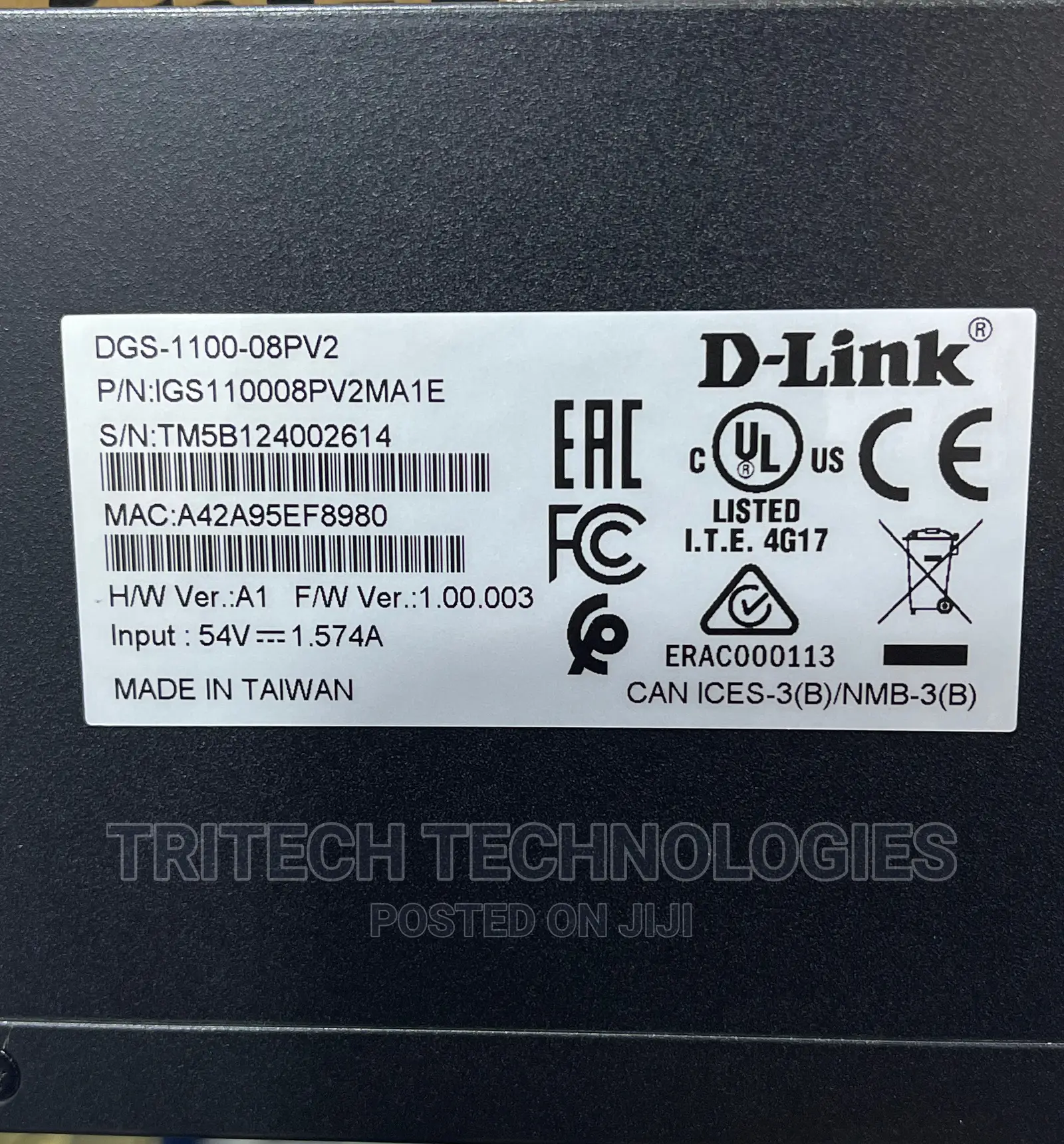 D-Link 8port Gigabit Poe Smart Managed Switch DGS-1100-08pv2