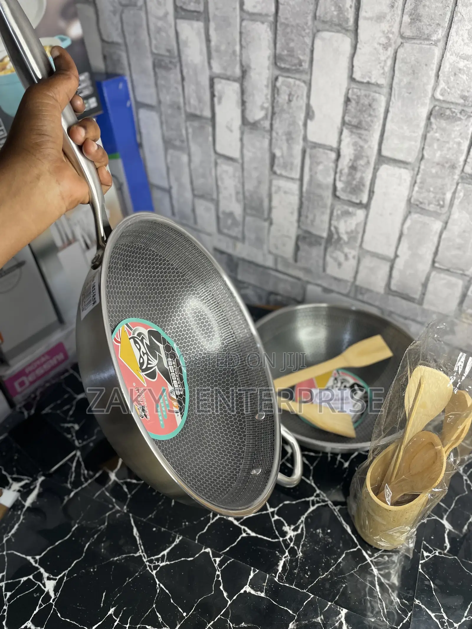 Stainless Steel Non Stick Wok 34cm