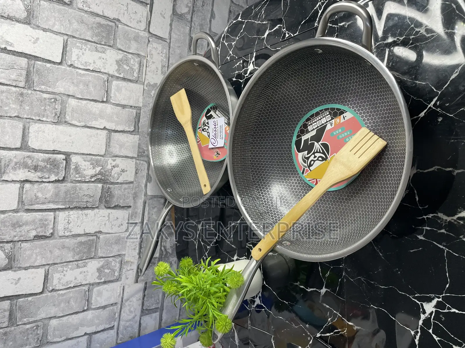 Stainless Steel Non Stick Wok 34cm
