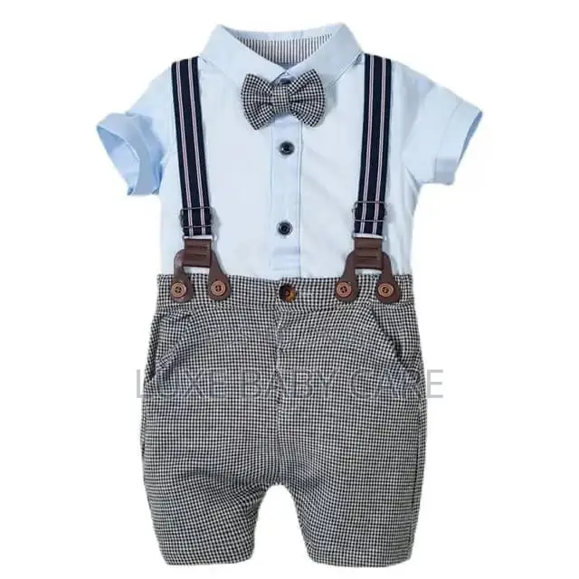 2pcs Newborn Baby Boy Short Outfits, Set Casual