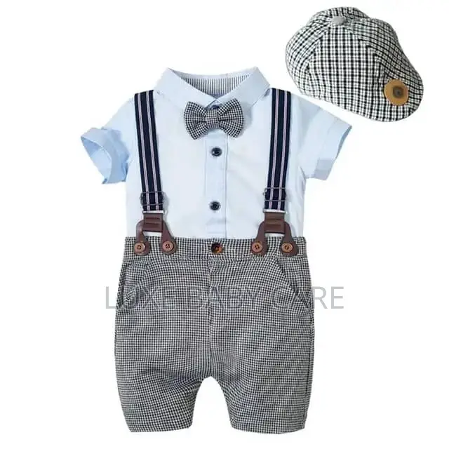 2pcs Newborn Baby Boy Short Outfits, Set Casual