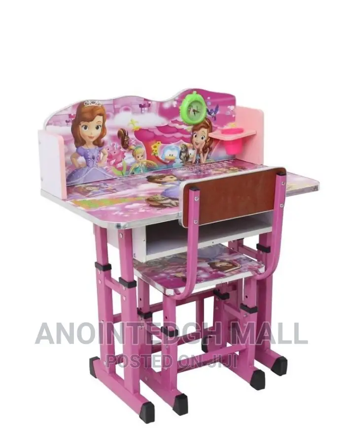 Kids Study Table and Chair Set - Pink