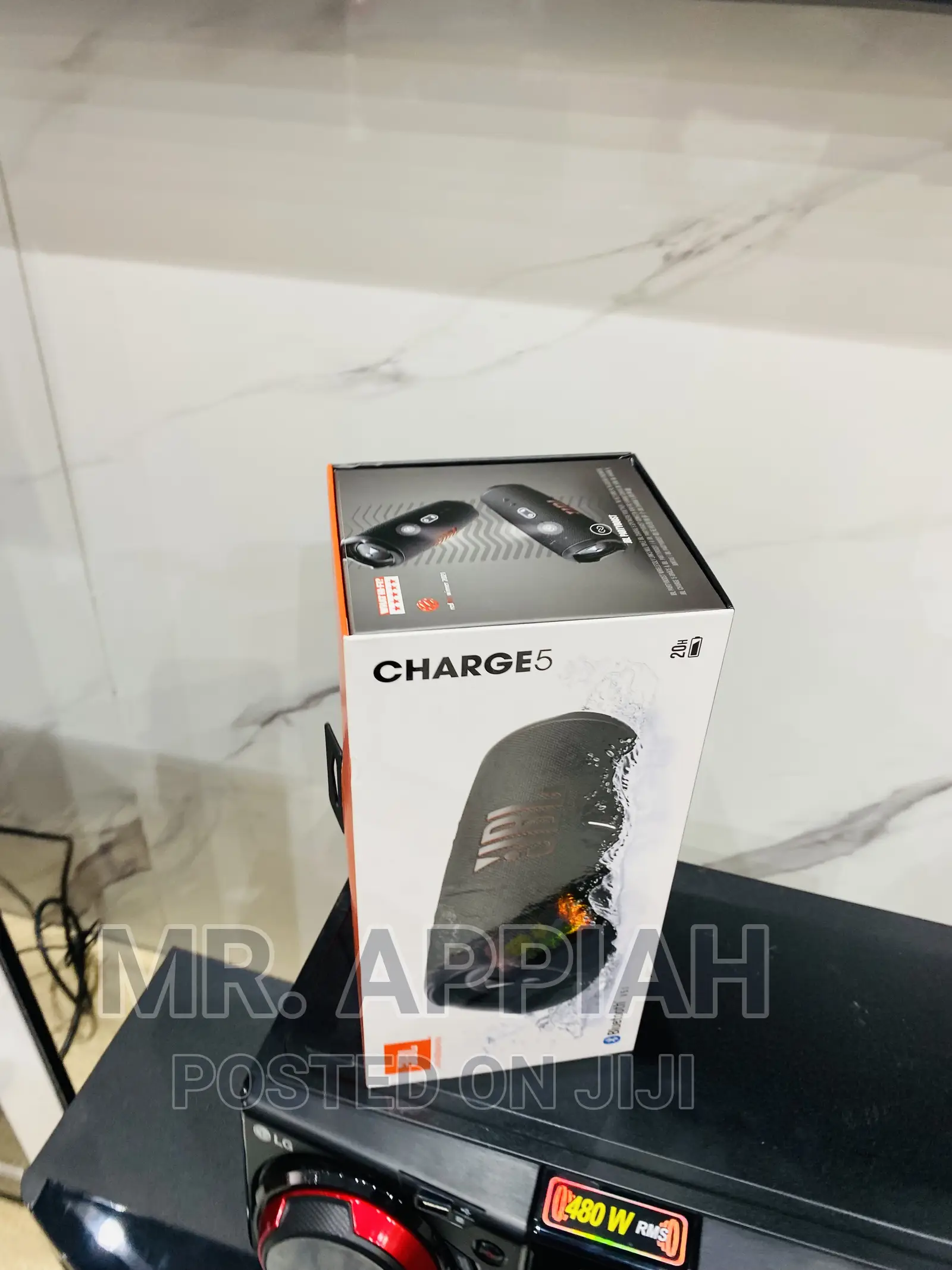 Efficient JBL Charge 5 Portable Bluetooth Speaker(Black).