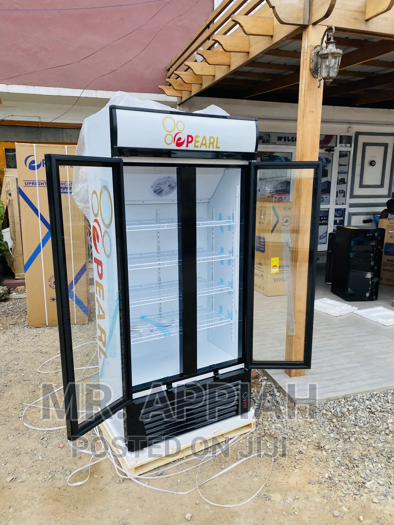 Fast Chilling Pearl Double Door Display Fridge(PVC 622-2b).