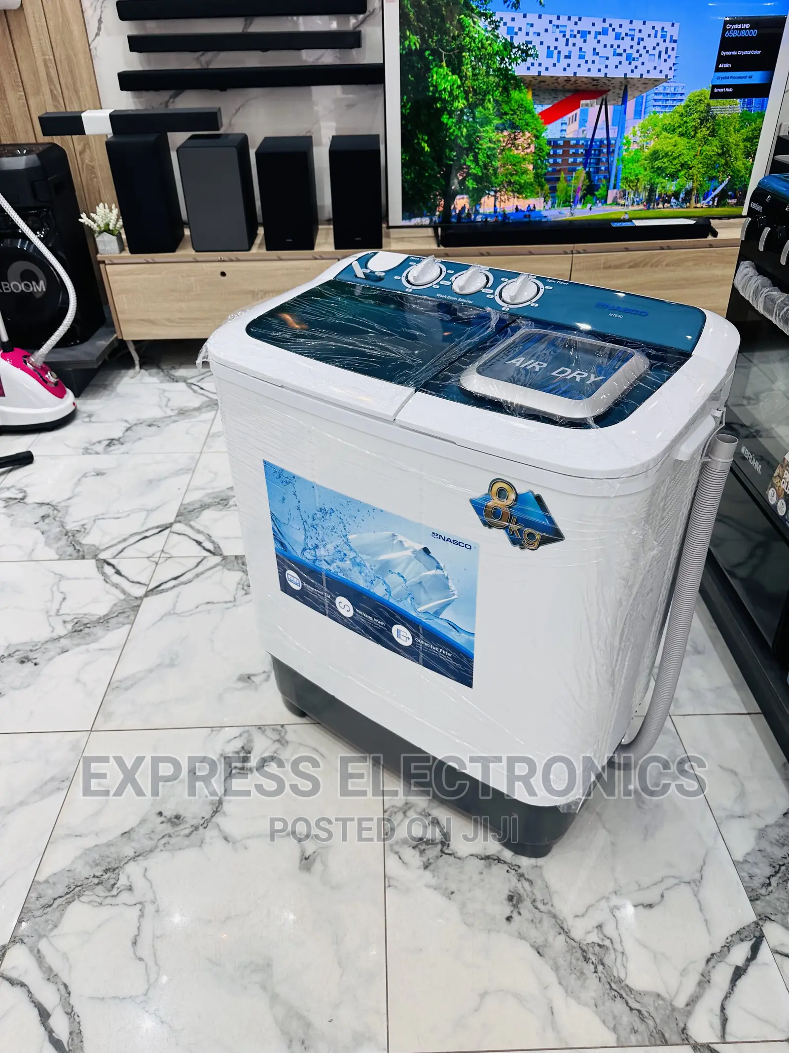 Wash and Spin Nasco Twintub Washing Machine 8kg