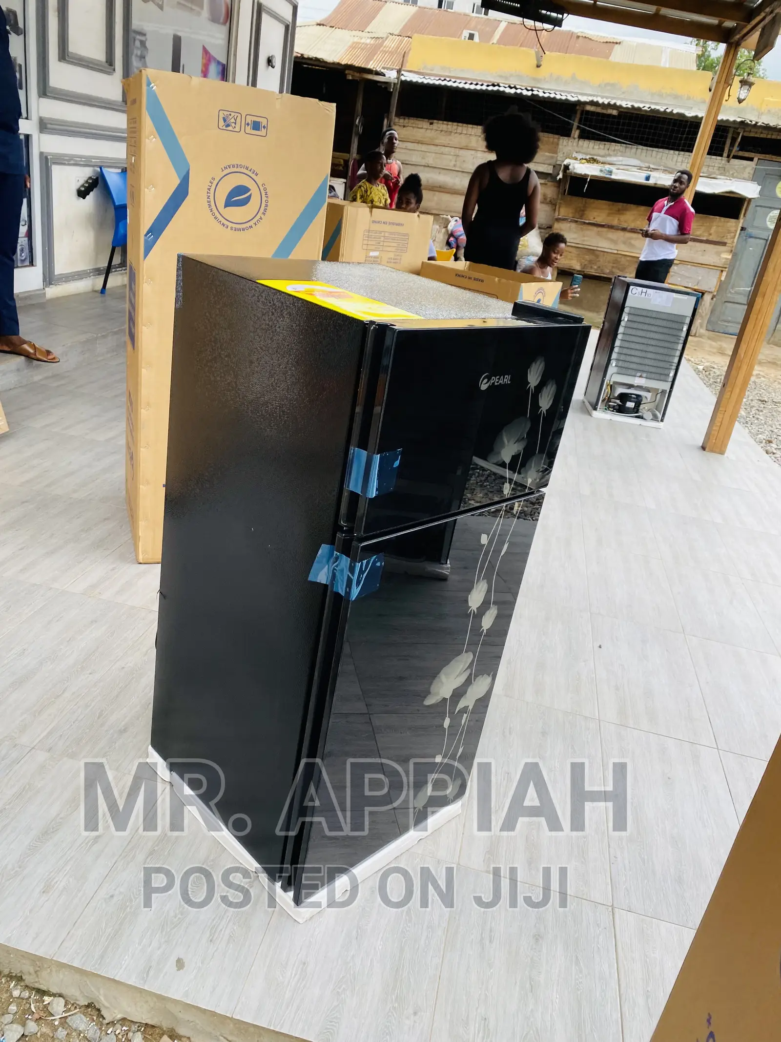 Brand New Pearl PF-16T Double Door Refrigerator(Black).