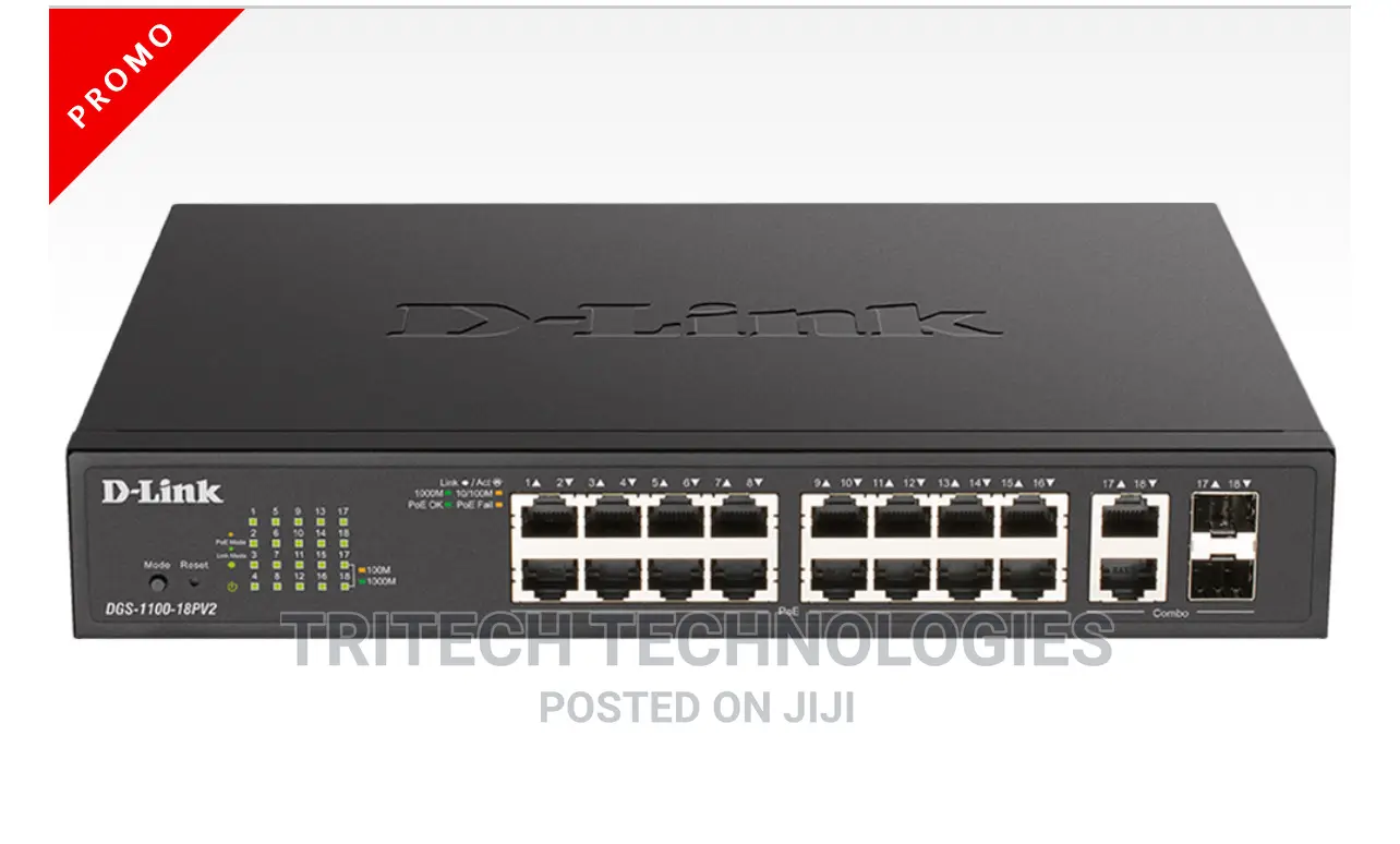 D-Link 18port Gigabit Managed POE Switch With Poe and 2 SFP
