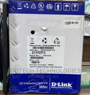 D-Link NCB-CUBLKR-305 CAT 6 UTP Outdoor Cable With FR PVC