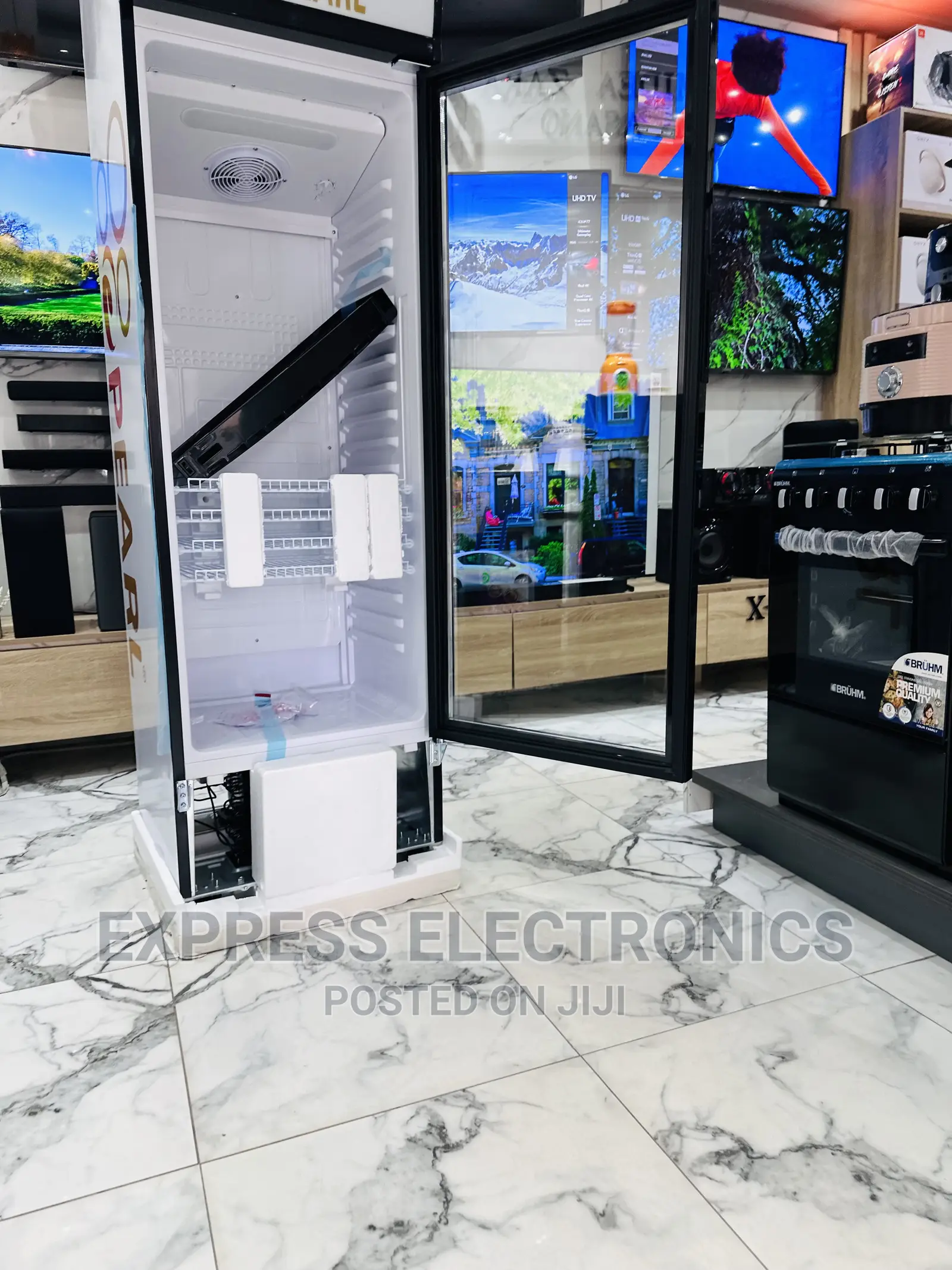 Fast Cooling Pearl Display PVC 424-2b Single Door