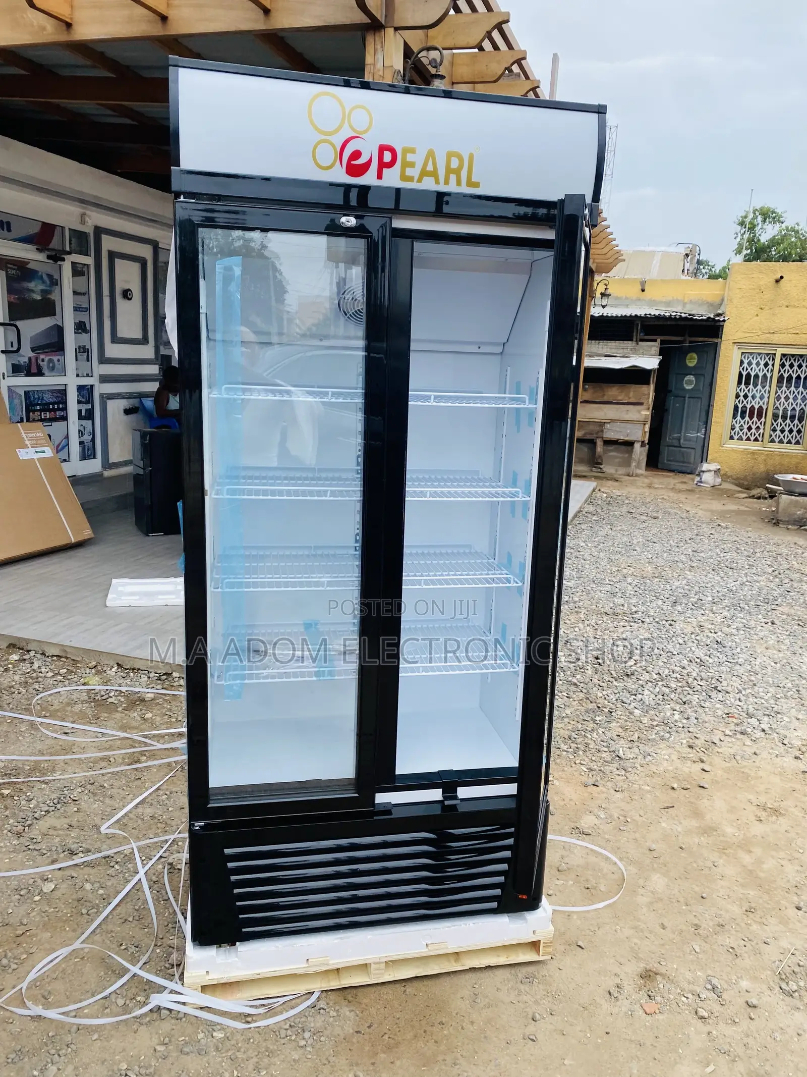 Quality Pearl PVC 622-2b Double Door Display Fridge 