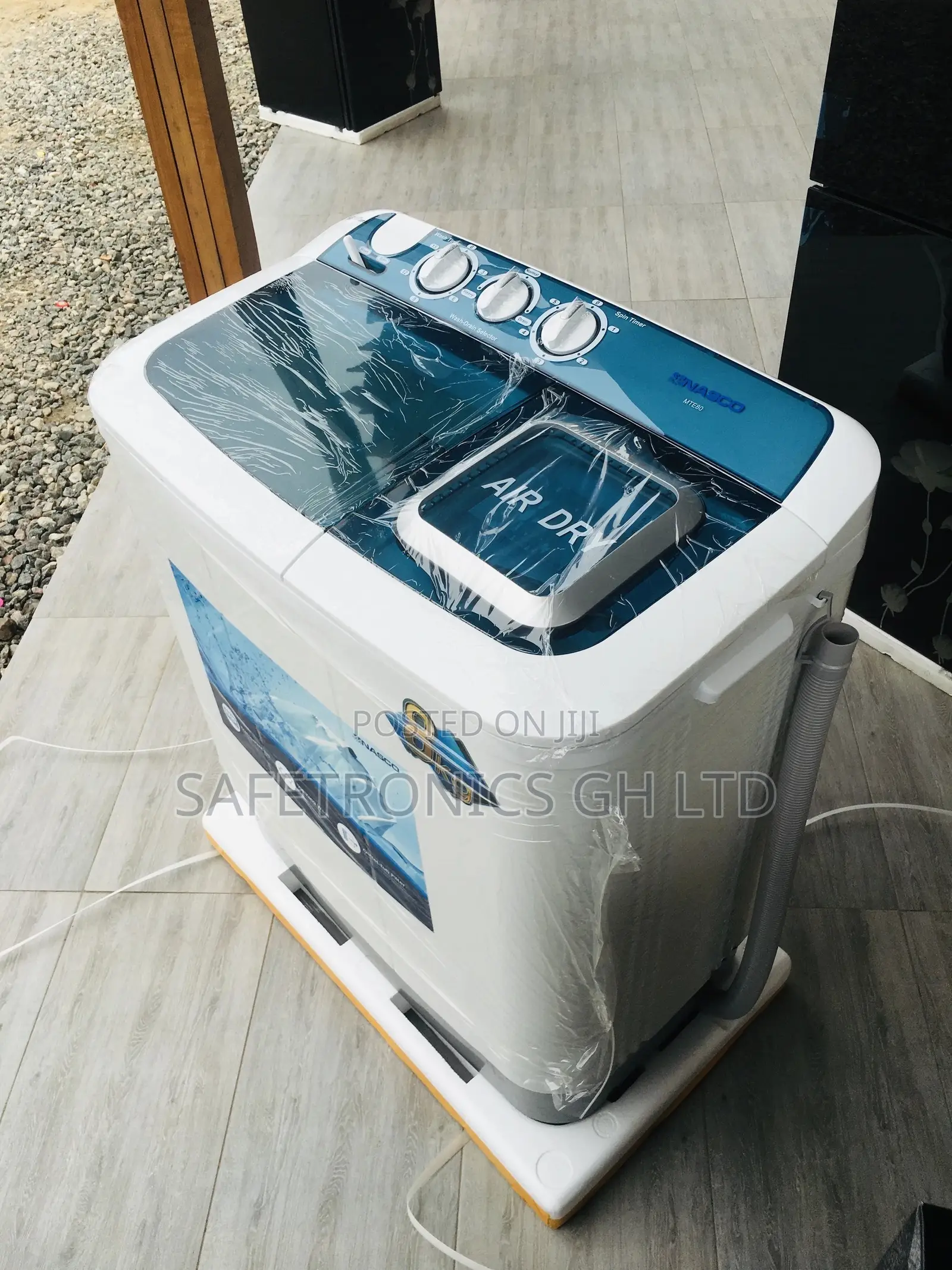 Semiautomatic White Washingmachine Topload Nasco 8kg Twintub