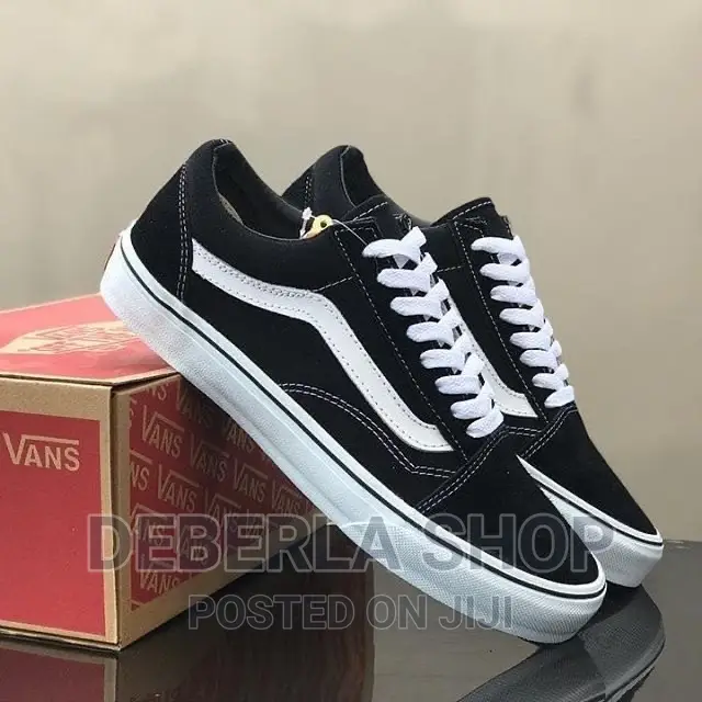 Vans on the Wall Black and White