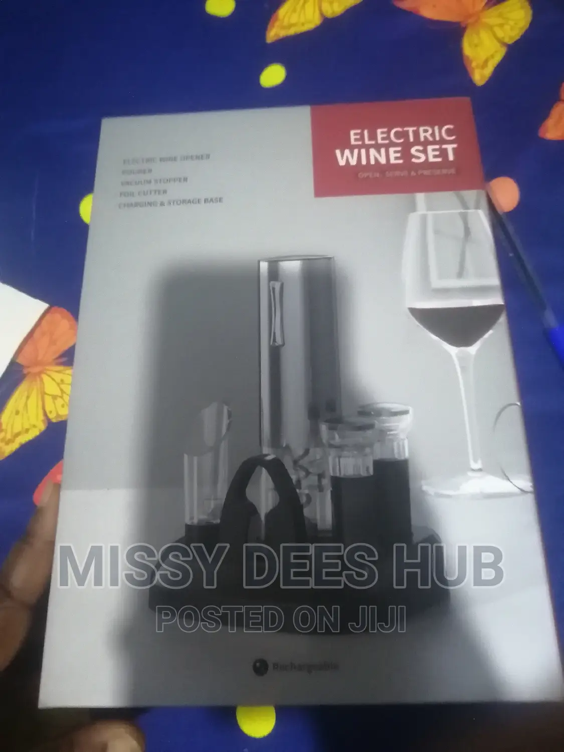 7-in-1 Electric Wine Set With Charging Base ( Rechargeable)