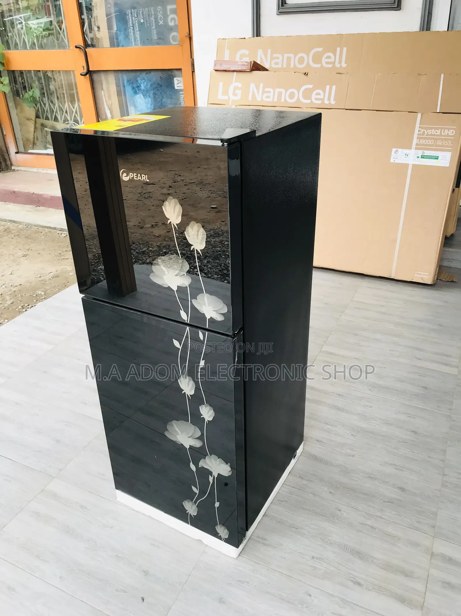 Anti-Rust Pearl PF-17T Double Door Refrigerator(Black),.