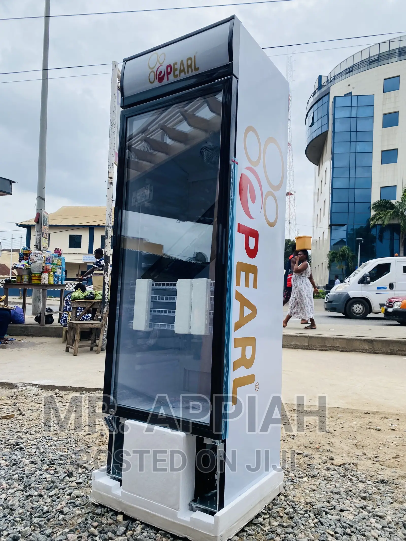 Quality Pearl PVC 424-2b See-Through Display Fridge 