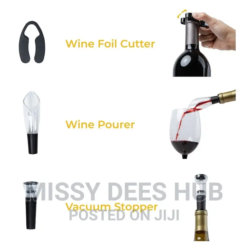 7-in-1 Electric Wine Set With Charging Base ( Rechargeable)