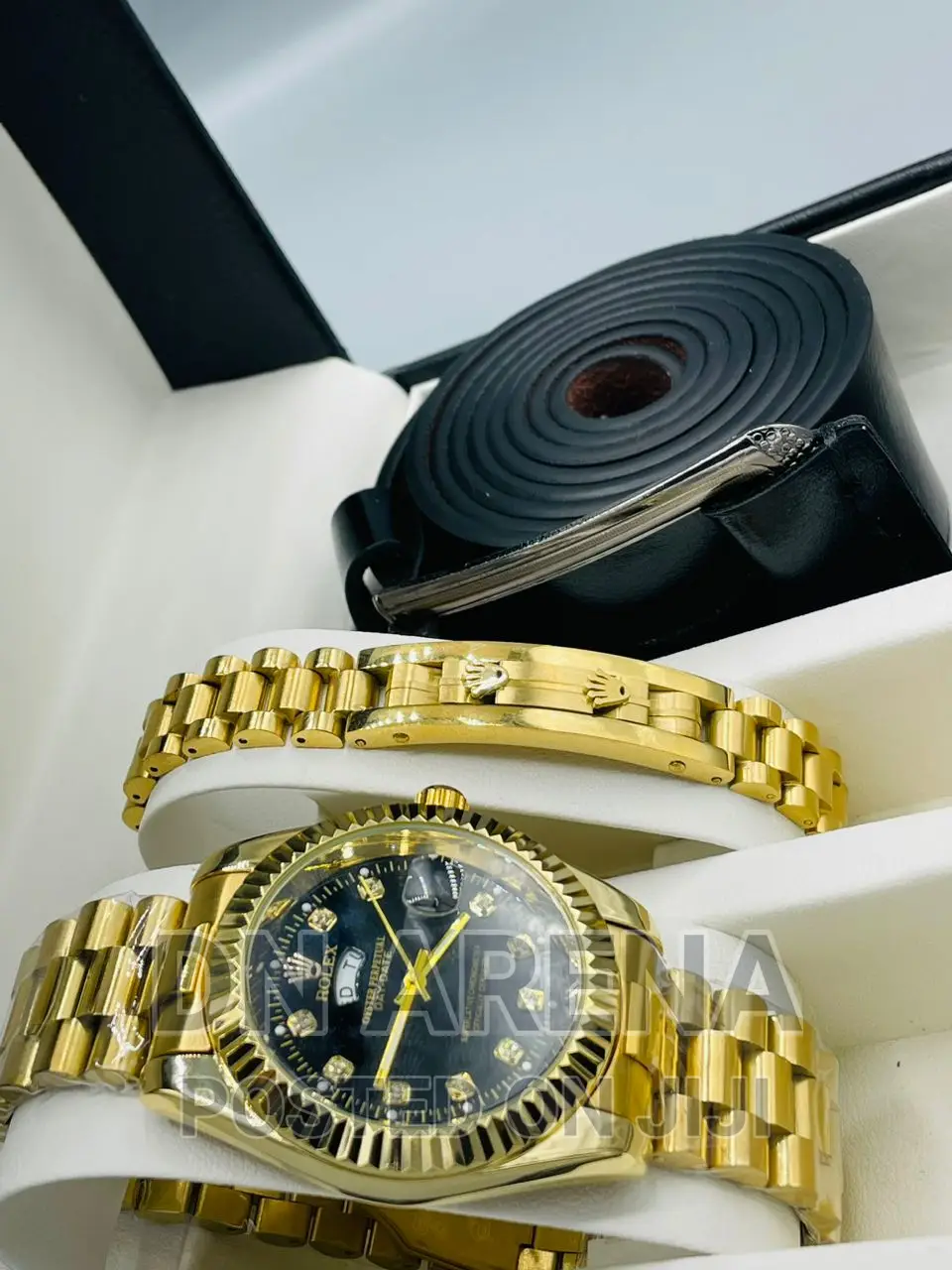 Rolex Men Set Watch + Bracelet and Belt.