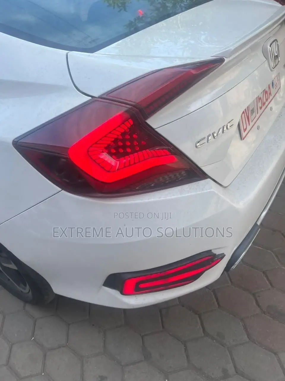 Honda Civic 2016-21 Snake Style Lava Tail Light Smoke