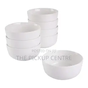 Gibson Home 8-Piece Porcelain Bowl Set, White