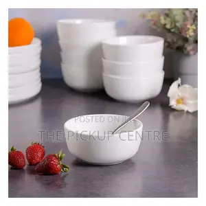 Gibson Home 8-Piece Porcelain Bowl Set, White