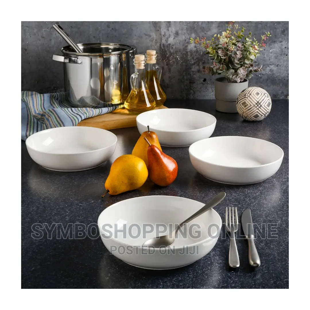 Gibson Home 8-Piece Dinner Bowl Set, White