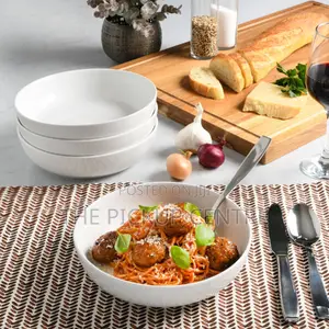 Gibson Home 8-Piece Dinner Bowl Set, White