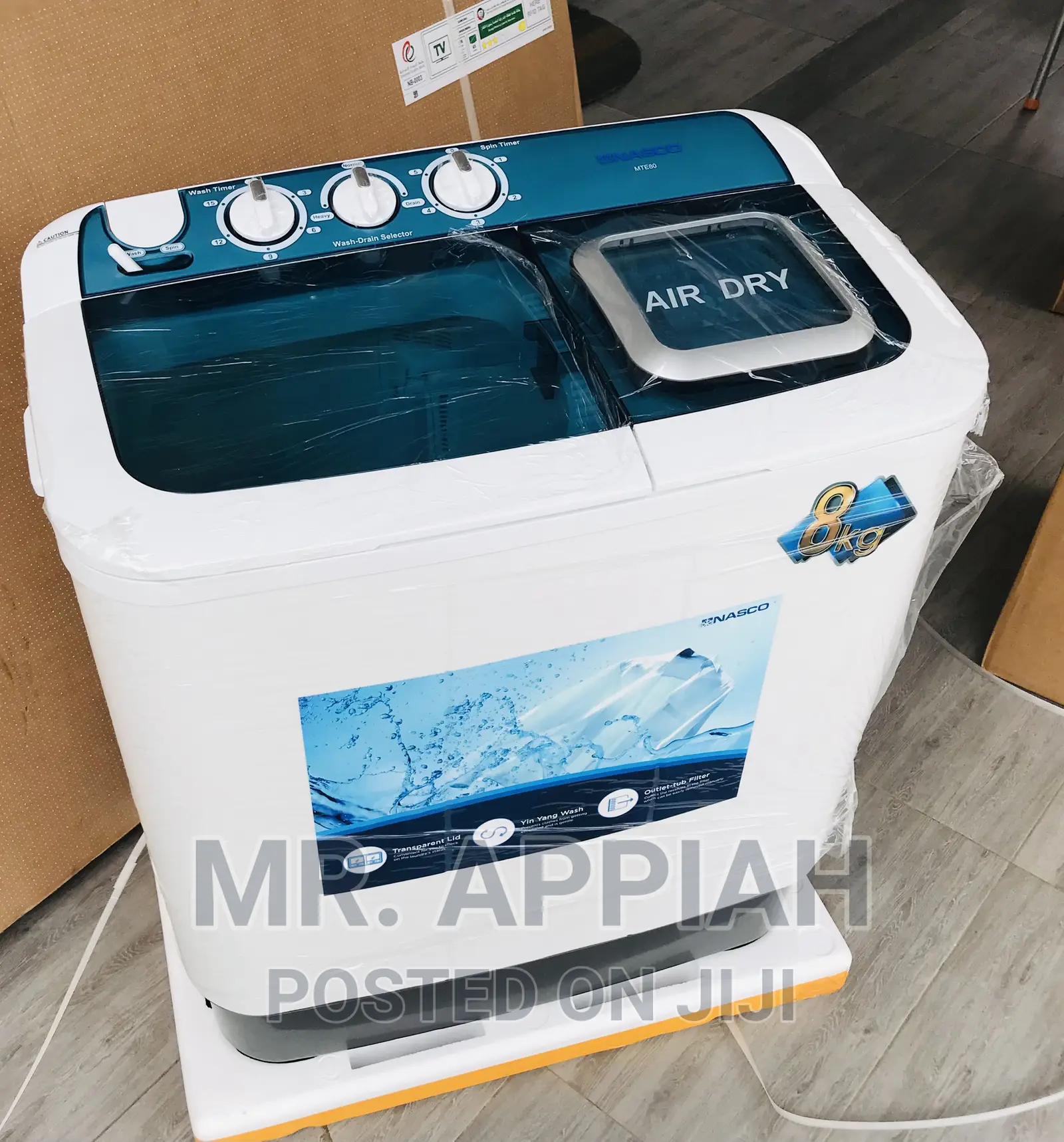 Low Cost Nasco 8kg Top Load Washing Machine(White).