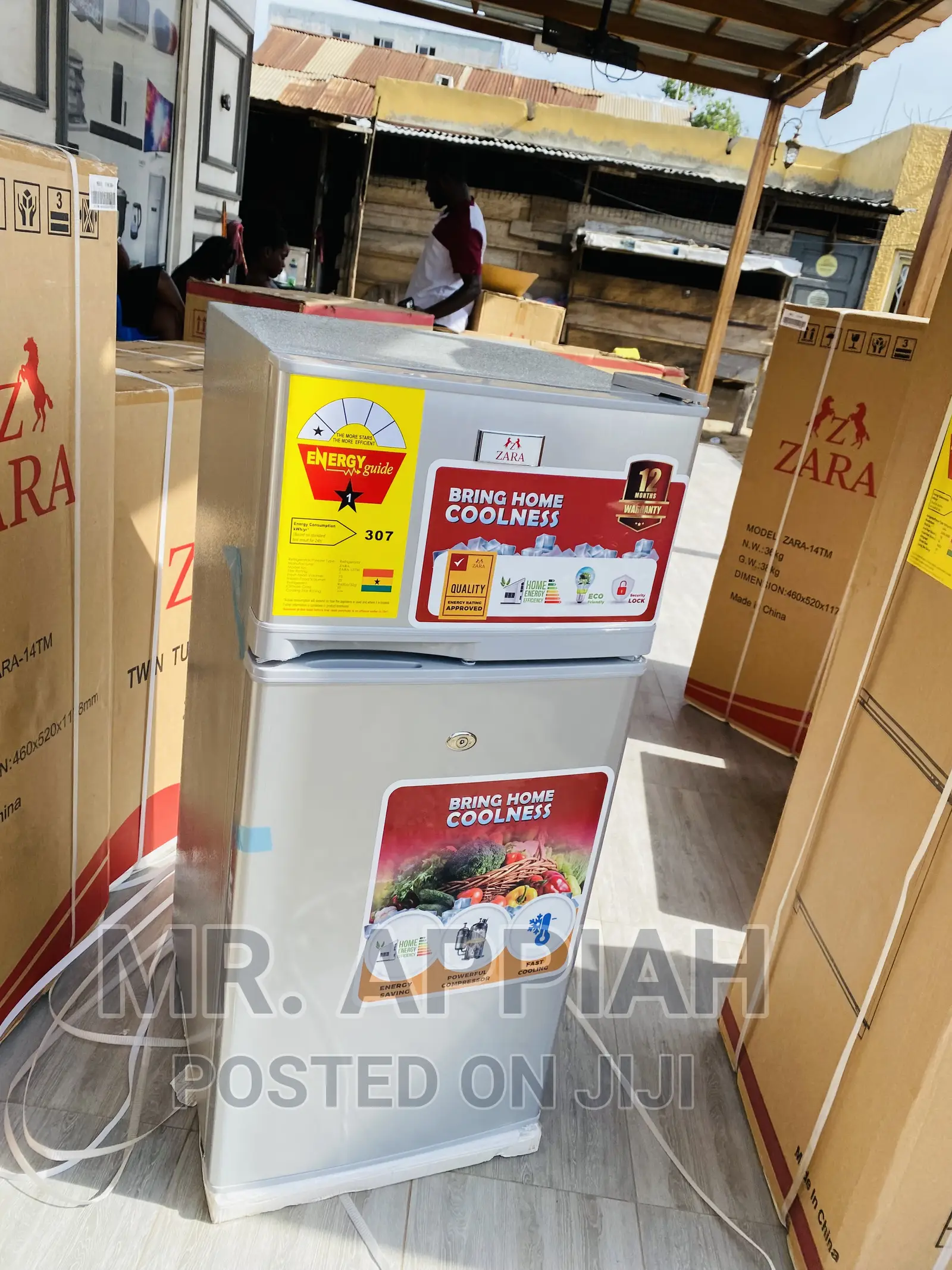 Durable and Affordable Zara 12TM Double Door Refrigerator.