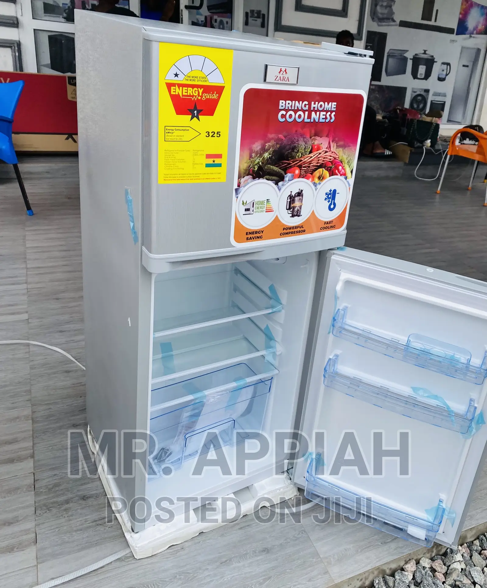 Anti-Rust Zara 14TM Double Door Refrigerator(Silver) 