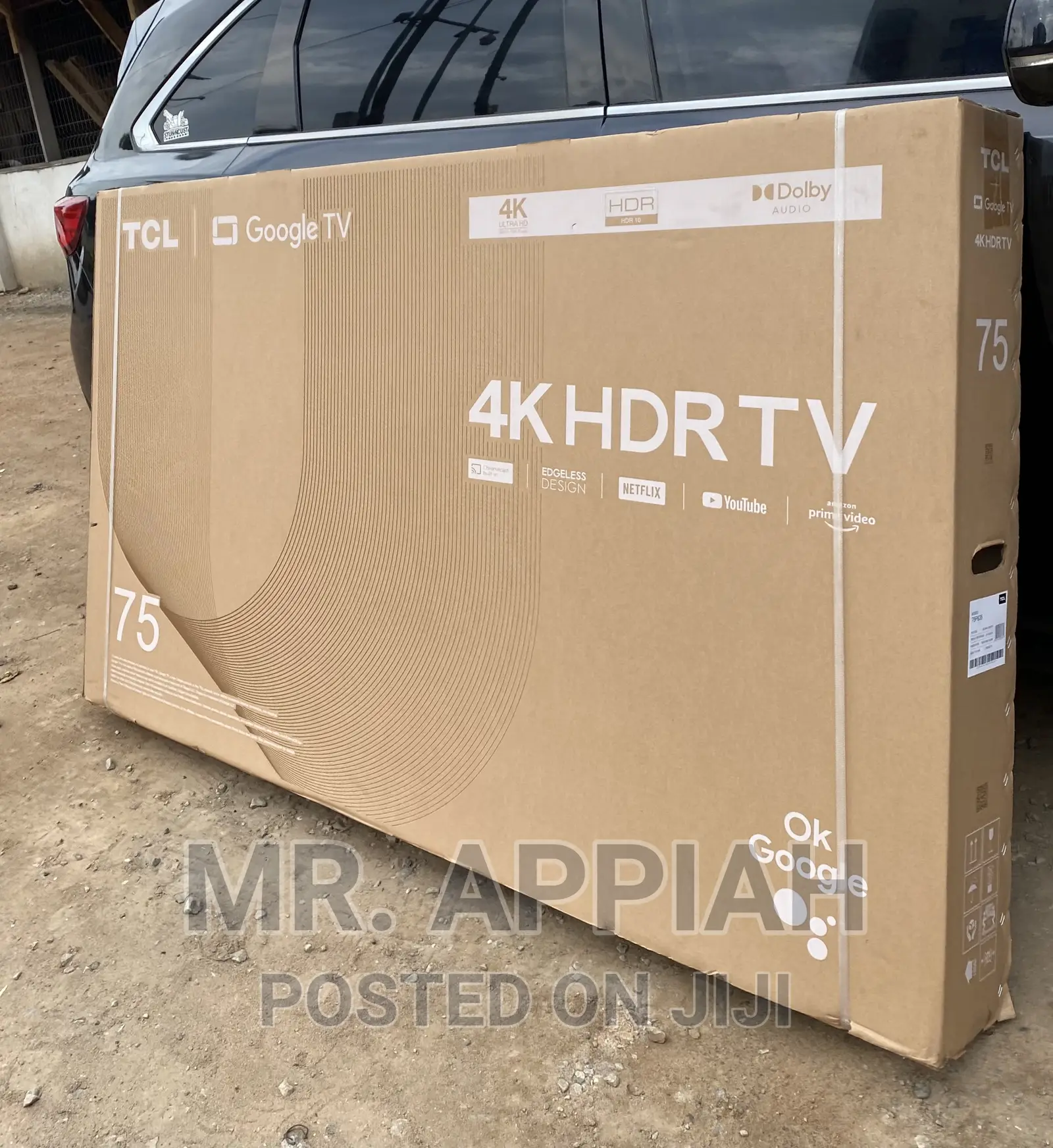 Energy Saving TCL 75p635 HDR Smart Tv(75 Inch)Black