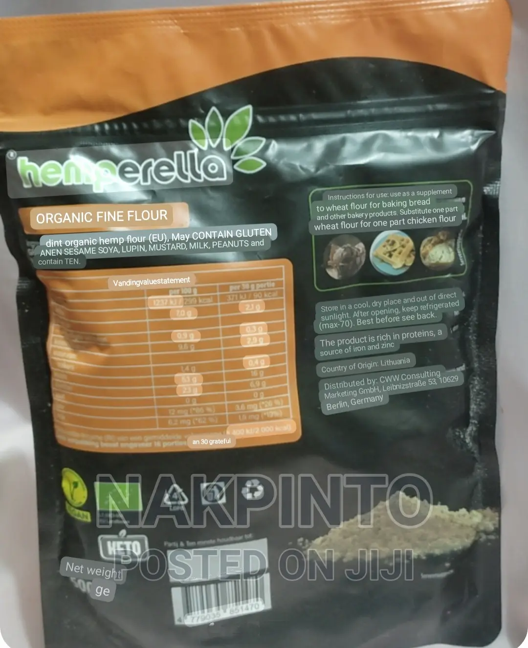 Hemp Flour 100% Pure. Keto