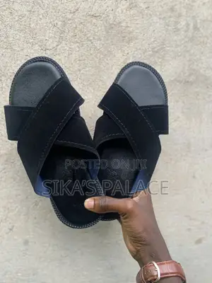 Black Suede Slippers