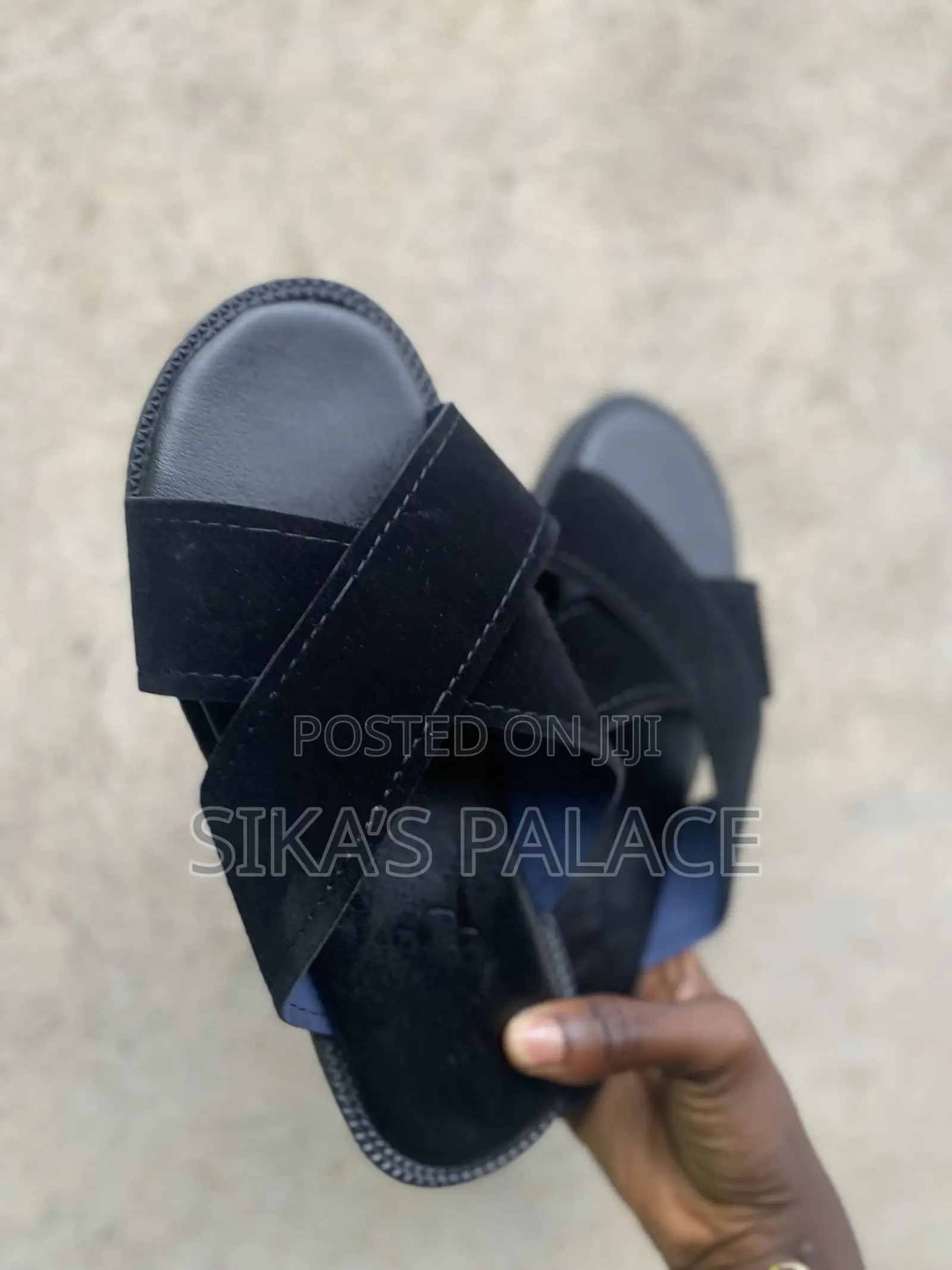 Black Suede Slippers