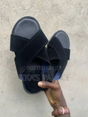 Black Suede Slippers