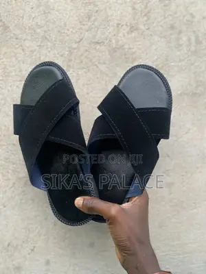Black Suede Slippers