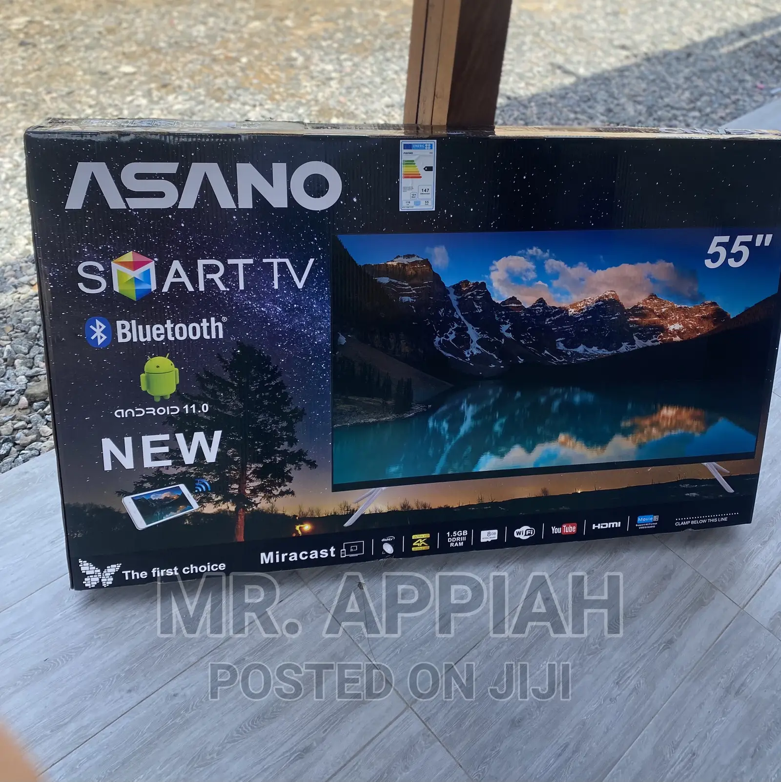 Shop Authentic Asano 55” Uhd Bluetooth Tv(Black)